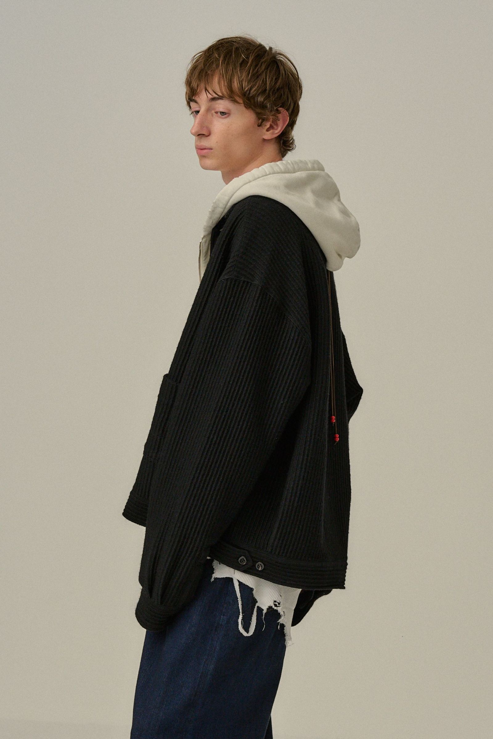 WOOL CORDUROY WORK SHIRT JACKET | BLACK | シャツジャケット