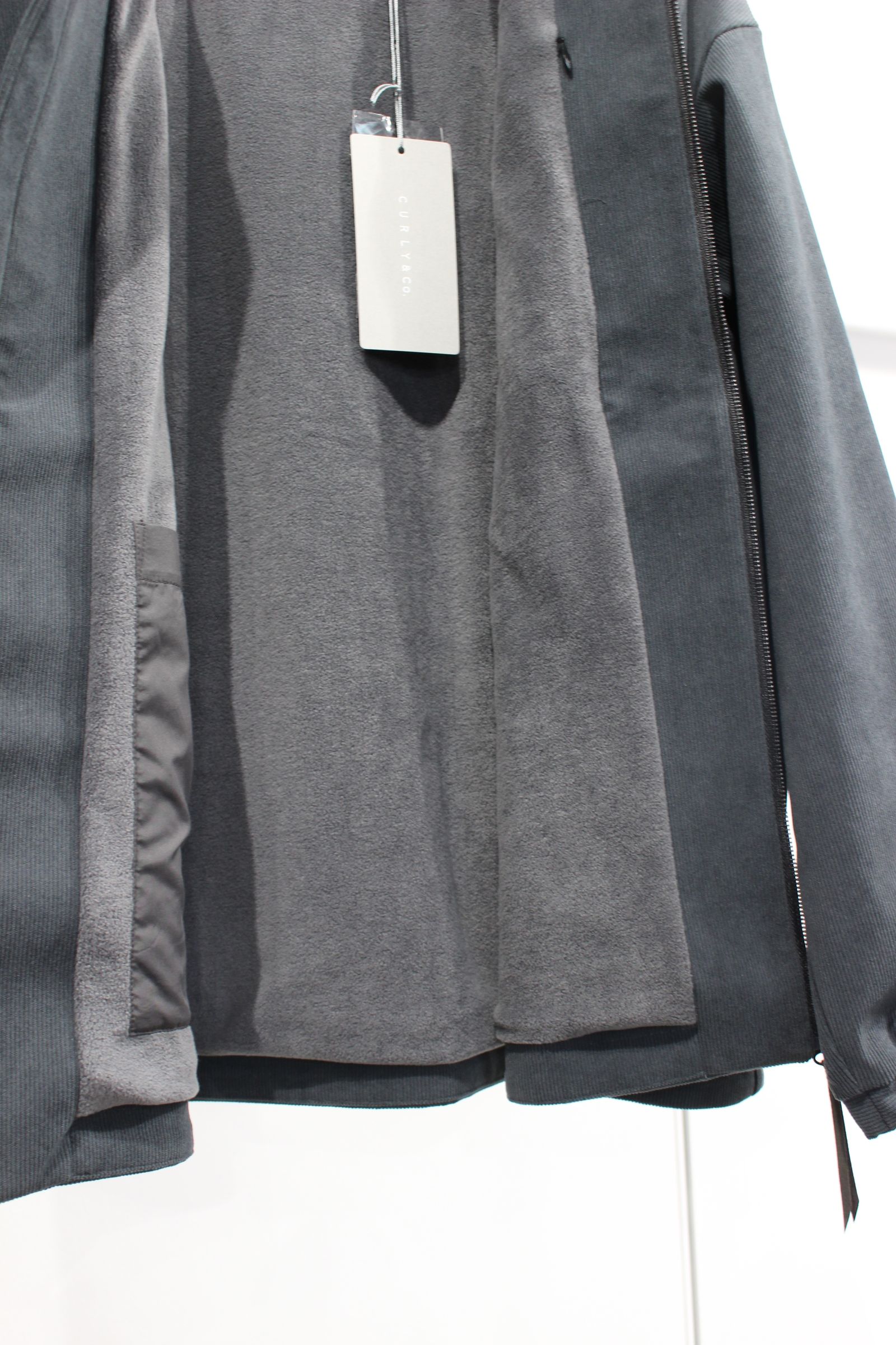 TRICOT CORDUROY COLLARLESS BLOUSON | CADET BLUE | コーデュロイブルゾン