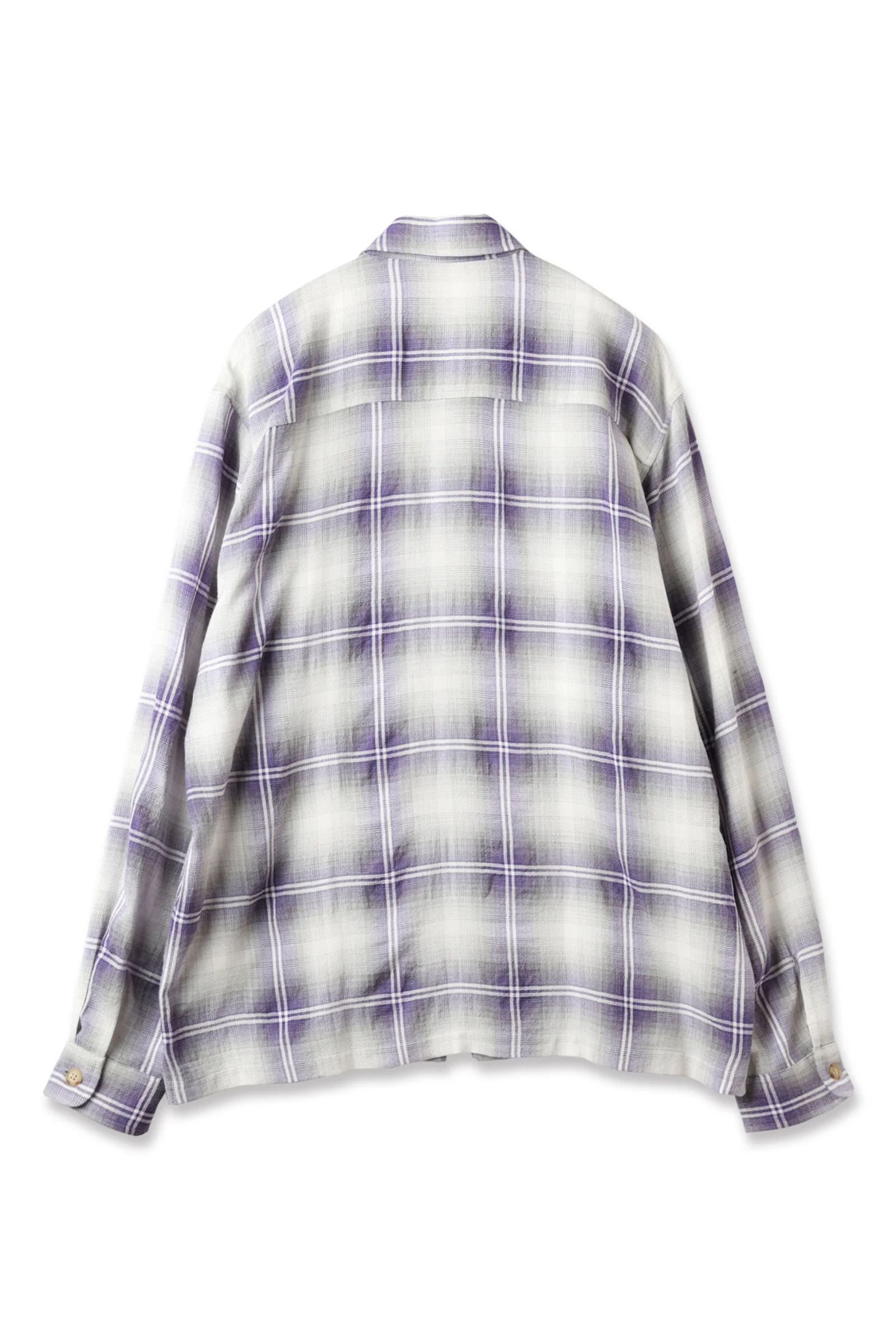 OMBRE CHECK ZIP SHIRT | PURPLE | ジップシャツ