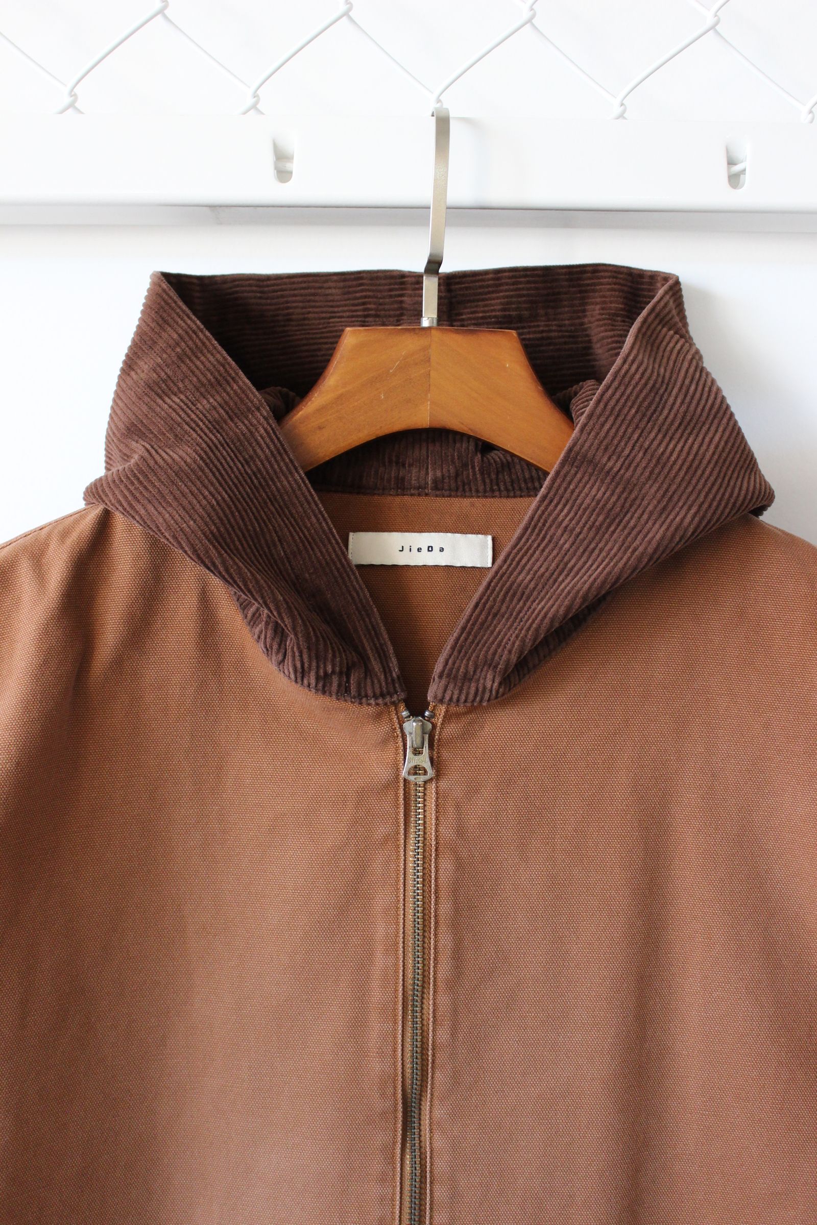 JieDa - DAMAGE DUCK HOOD SHIRT/パーカー/ブラウン | NapsNote JieDa - DAMAGE DUCK HOOD SHIRT/パーカー/ブラウン | NapsNote