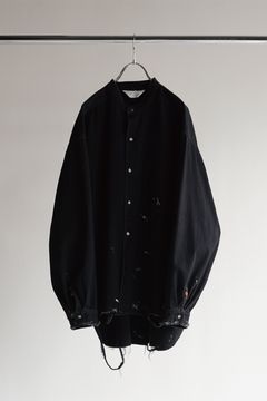 DENIM PAINT LONG SHIRT/BLACK