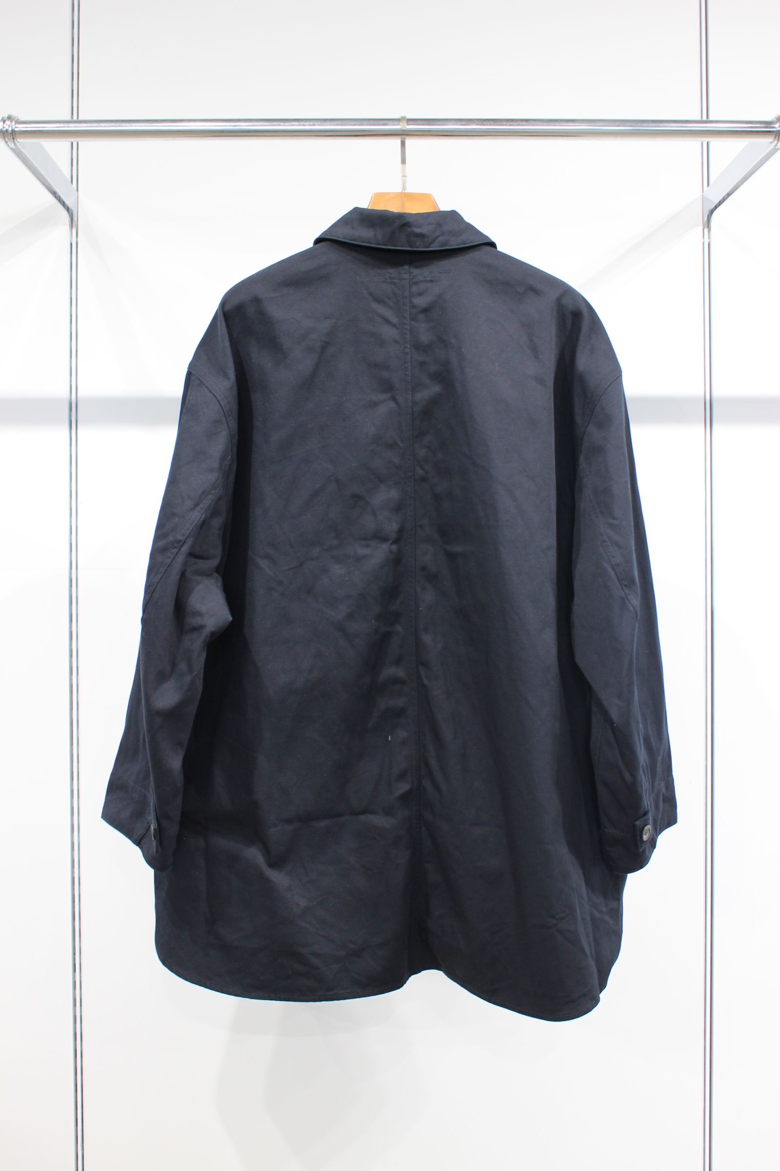 MILITARY CLOTH OVERSIZE SHIRT/NAVY