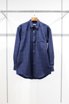 CHECKED NEW ZEALAND REGULAR COLLAR SHIRT/DRESS BLUE