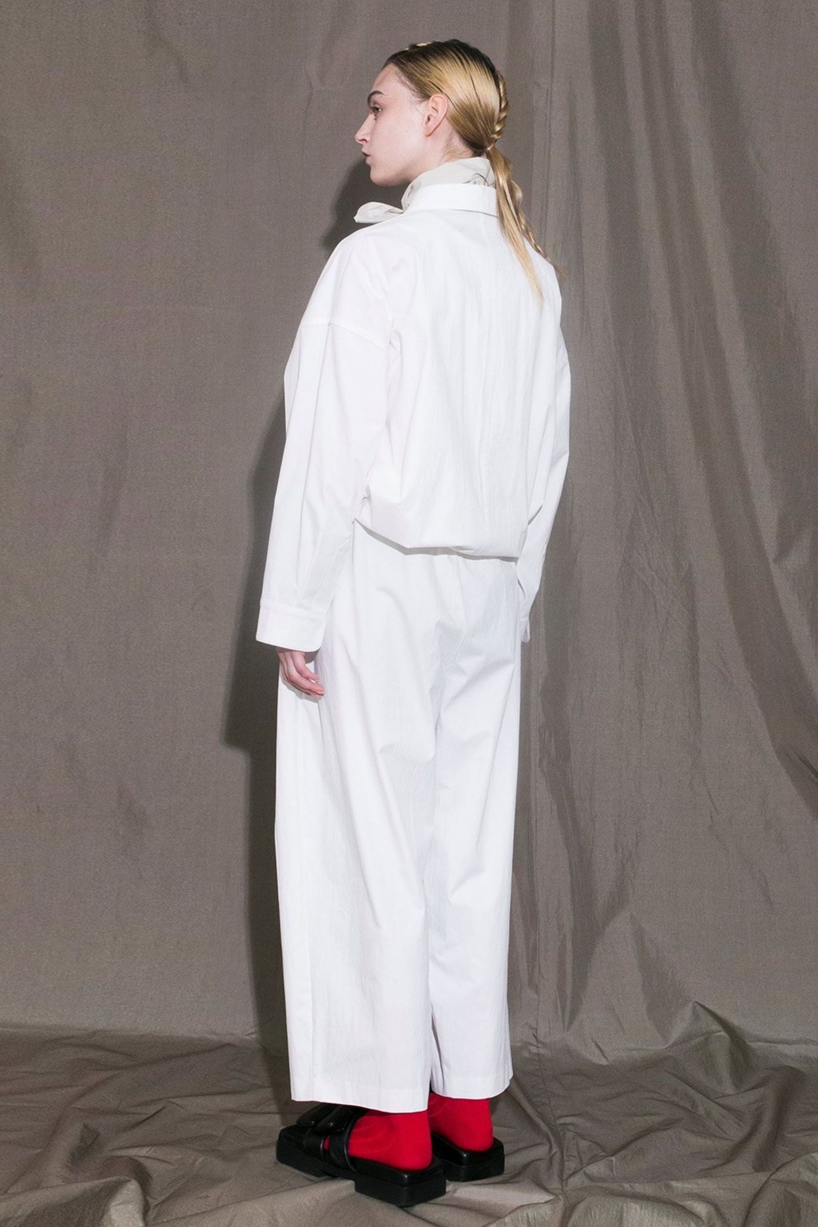 COTTON NYLON BIO PEACH WIDE EASY PANTS/ワイドイージーパンツ
