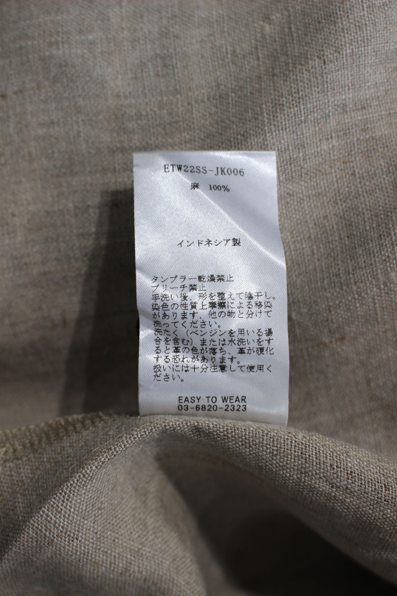LINEN JACKETS/リネンジャケット