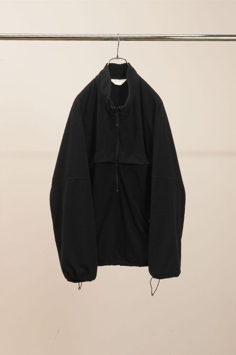 KIMONO ZIP FLEECE | BLACK | フリース