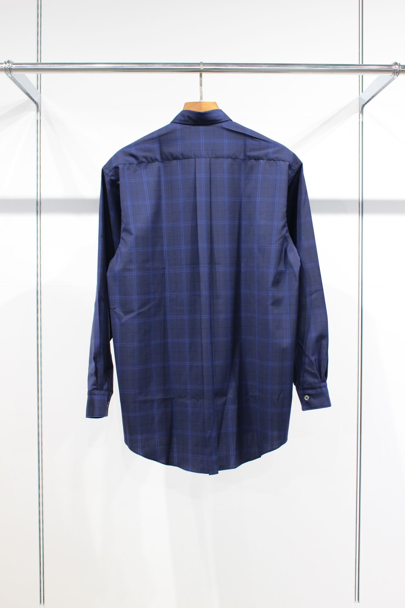 CHECKED NEW ZEALAND REGULAR COLLAR SHIRT/DRESS BLUE