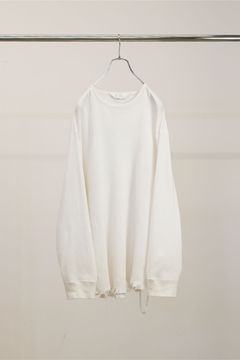 DAMAGE WAFFLE CREW LS | WHITE | カットソー
