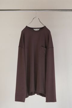 C/R OVER CREWNECK LS T-SHIRT | BROWN | カットソー