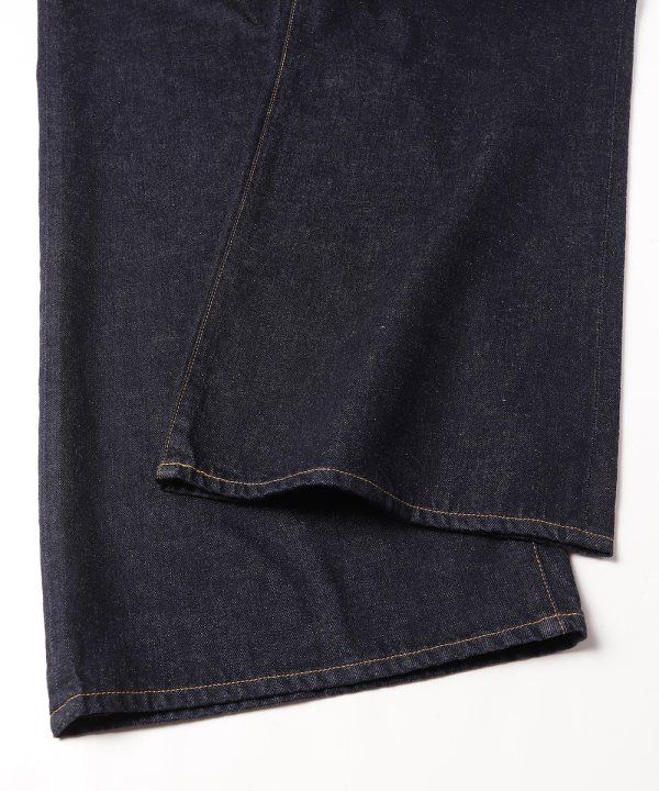 WIDE ONE TUCK STRAIGHT DENIM/INDIGO