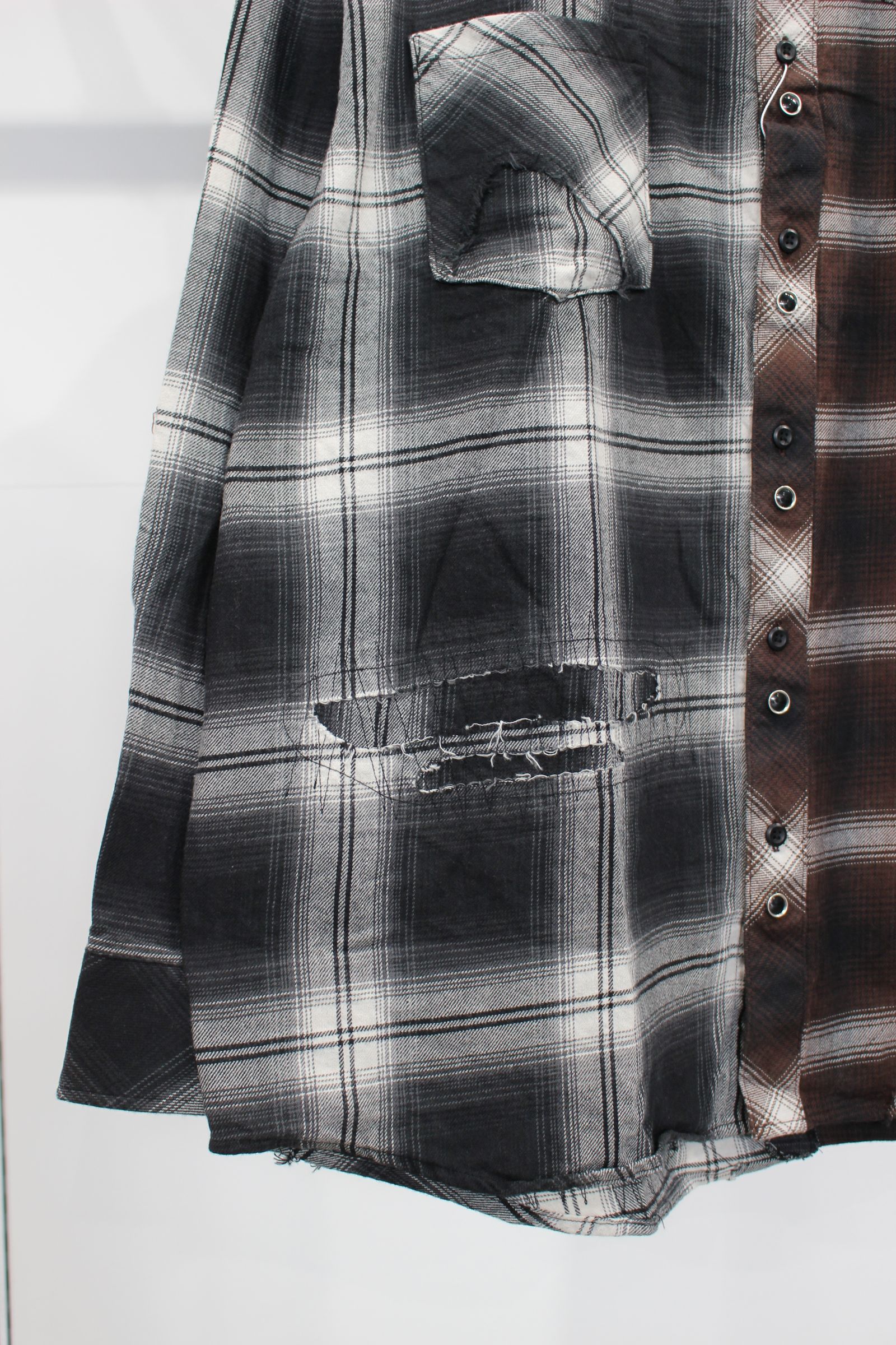 [ラスト1点] Remake shirt | DBR-BLK | シャツ