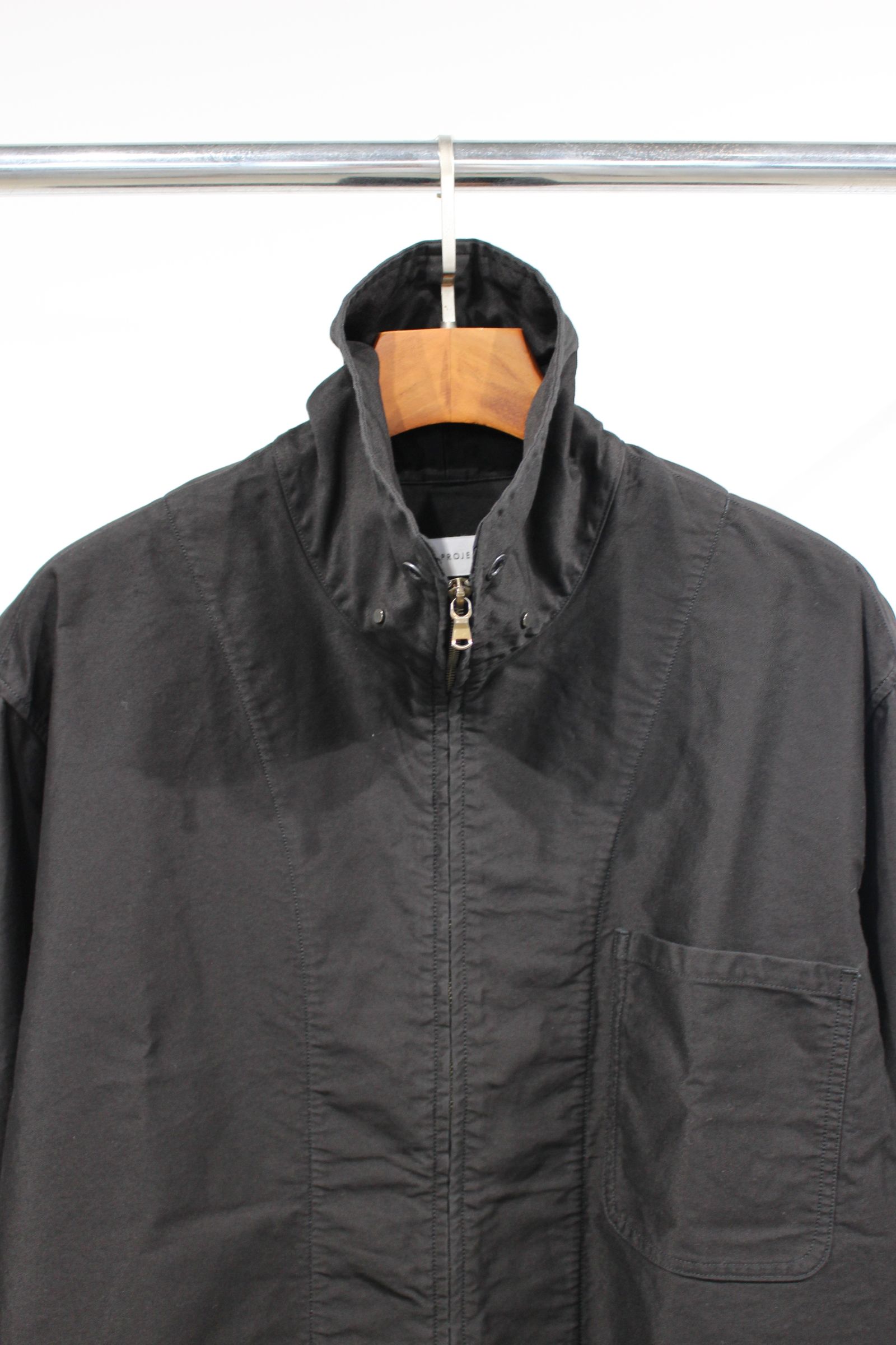 SCHMITT Zip Collar Shircket/BLACK/シャツジャケット