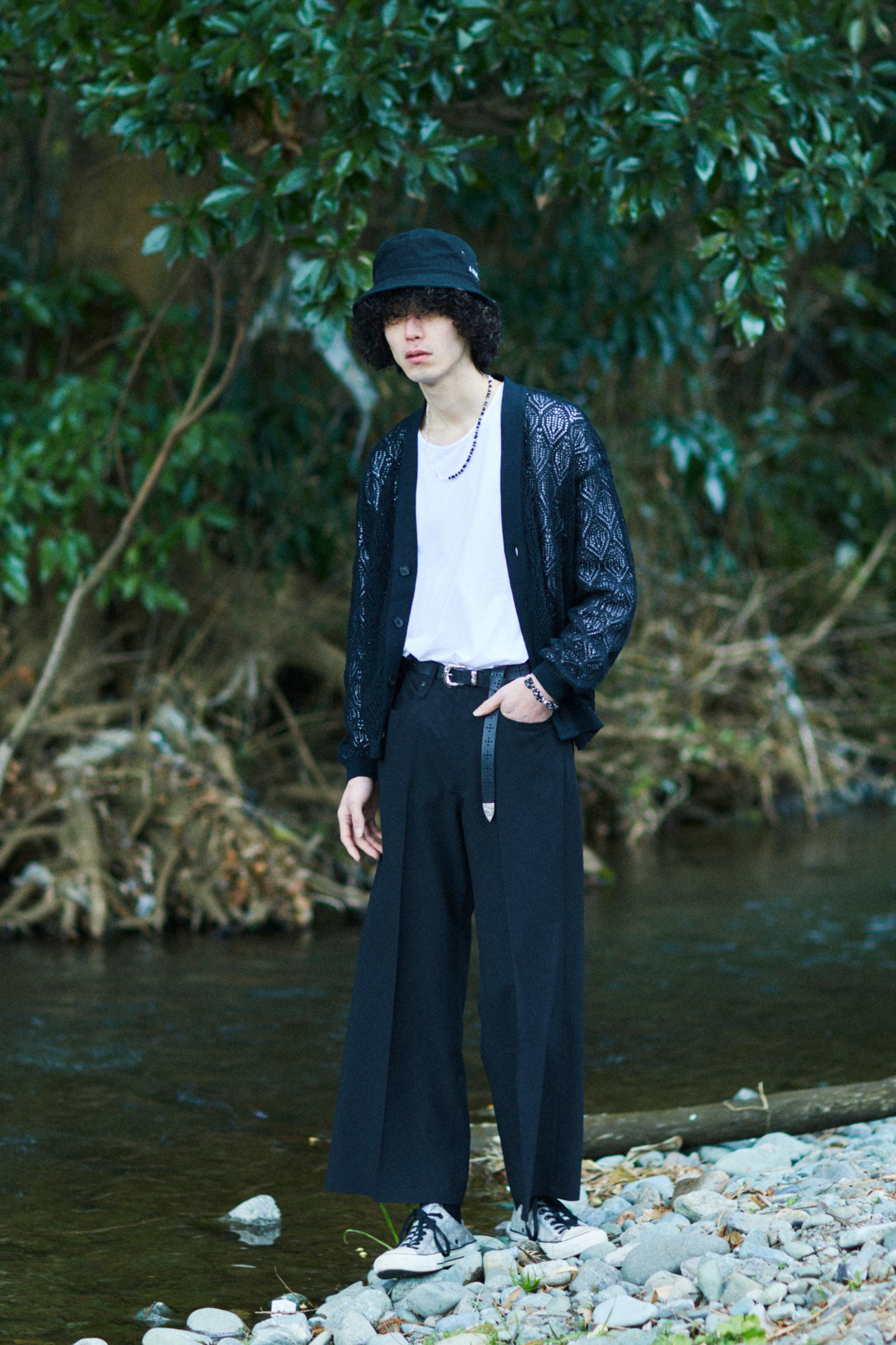ARGYLE OPEN WORK KNIT/カーディガン