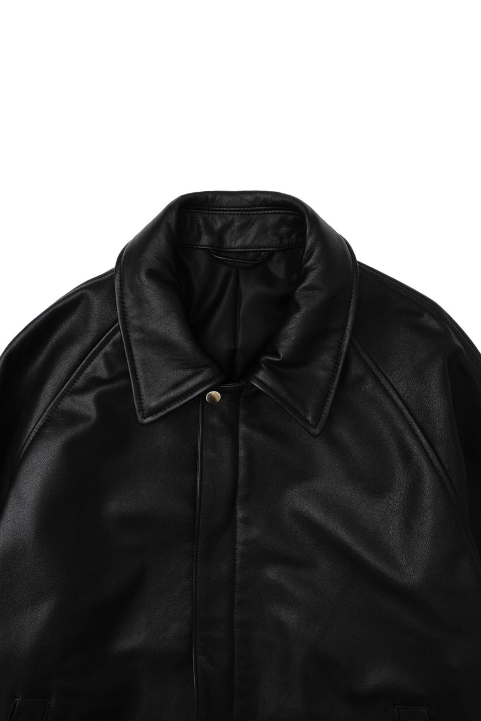 【Ungrid】美品　ジップアップブルゾン　合成皮革 UNIVERSAL PRODUCTS - LEATHER BLOUSON | BLACK | レザー