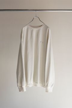 EMBROIDERY DYED LS T-SHIRT（刺繍） | WHITE | カットソー