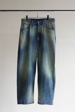 MIX COLOR WIDE DENIM PANTS/INDIGO