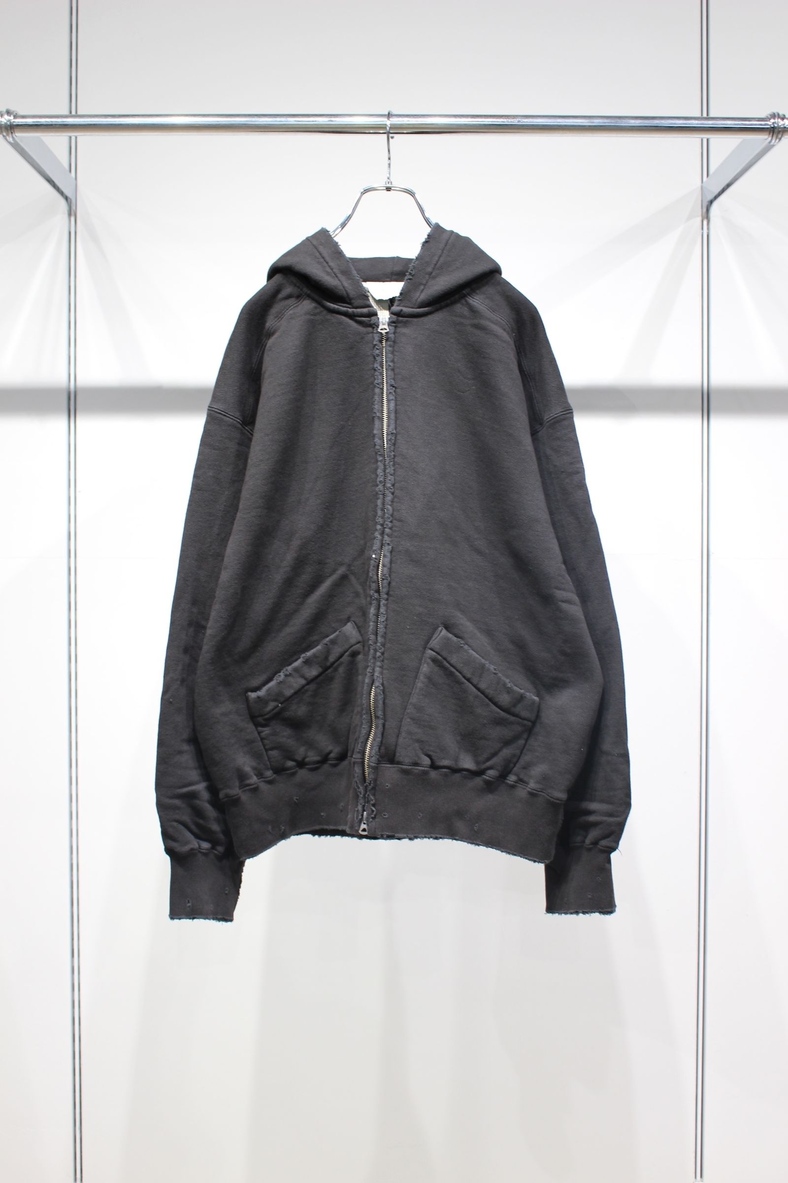 ZIP UP HOODIE | BLACK | フーディー