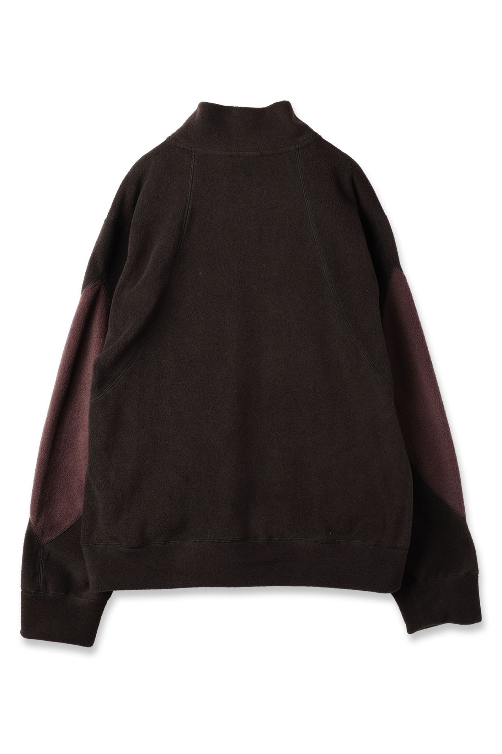 [ラスト1点] SWITCHING FLEECE HALF ZIP L/S | BLACK | フリース