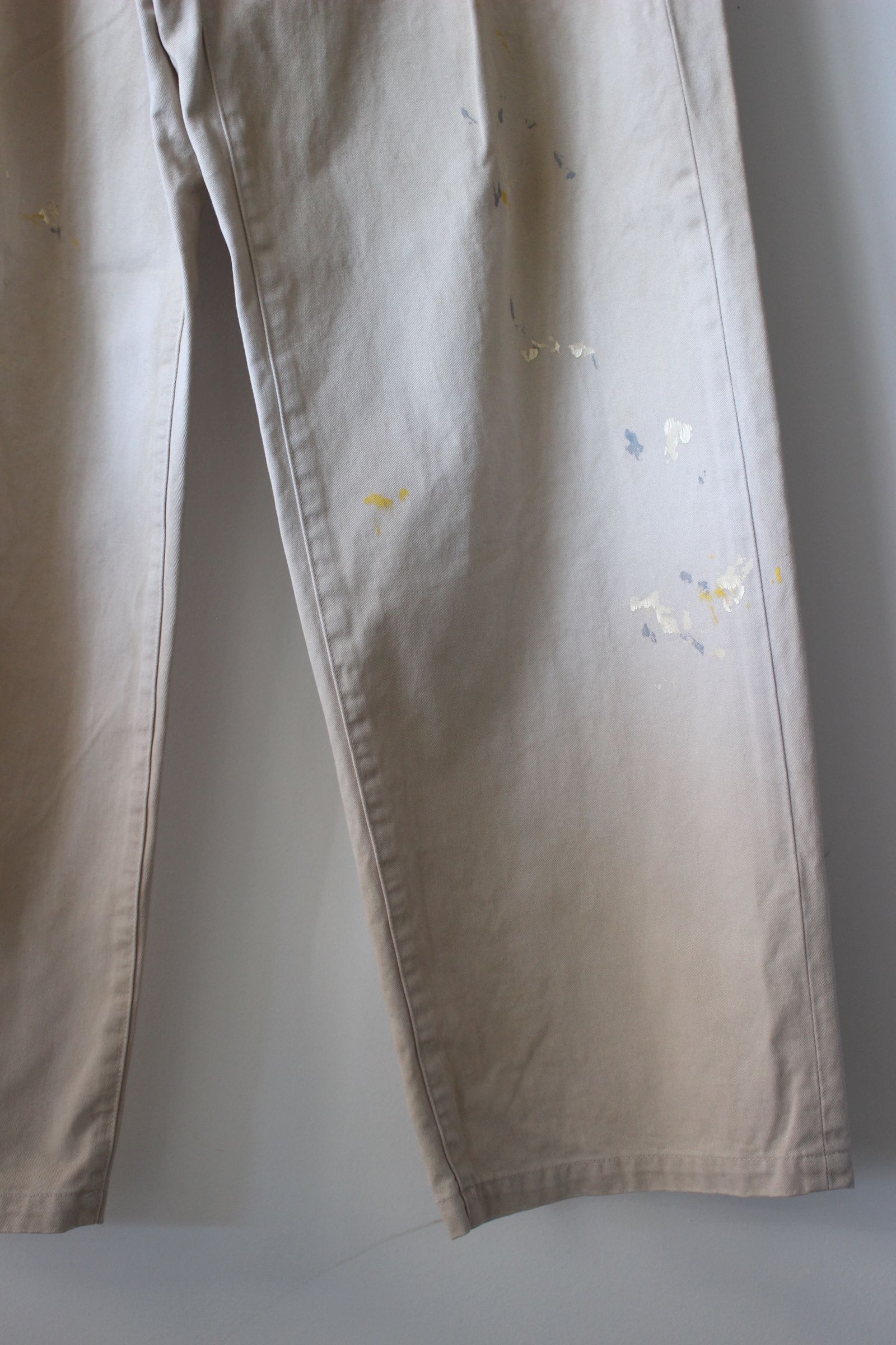 23ss Ancellm paint Chino trousers gray - パンツ