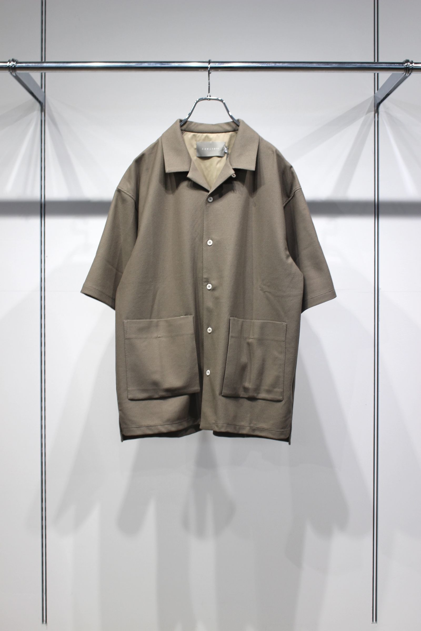 BIRD'S EYE JERSEY OPEN-COLLAR SHIRT | BEIGE | シャツ