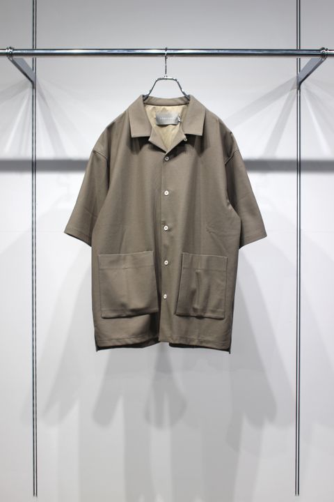 BIRD'S EYE JERSEY OPEN-COLLAR SHIRT | BEIGE | シャツ