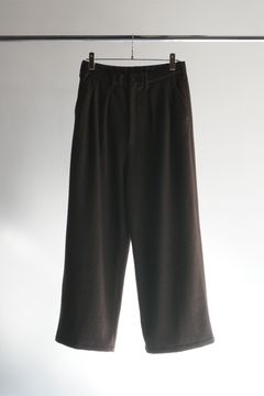 WOOL WIDE EASY TUCK SLACKS | BROWN | スラックス