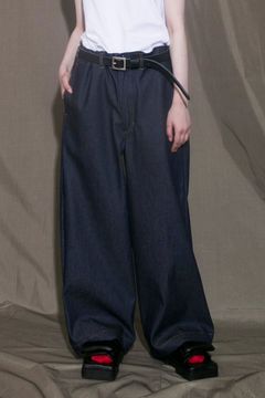 11.5oz DENIM NO TUCK WIDE PANTS/ノータックデニム
