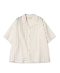 LACE SHIRT S/S/シャツ（半袖）/アイボリー