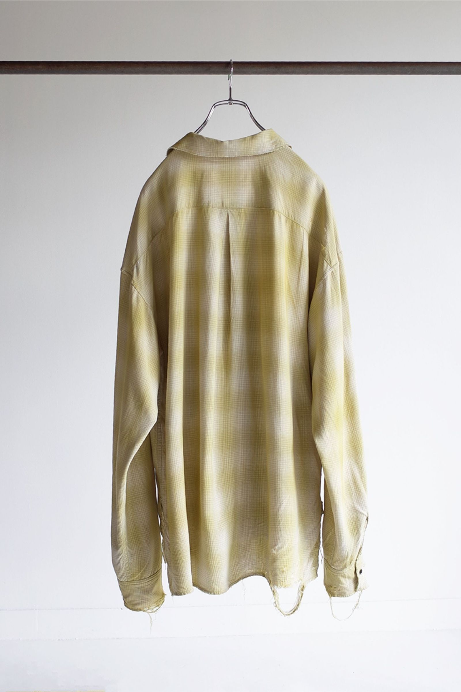 ANCELLM - RAYON CHECK SHIRT/YELLOW | NapsNote