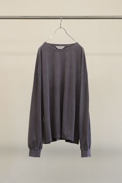 EMBROIDERY DYED LS T-SHIRT | PURPLE | カットソー
