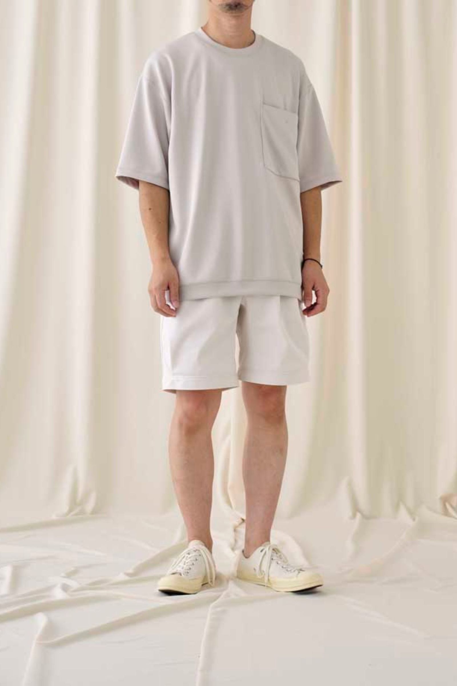 TEXBRID® HEM TUCK SHORTS | DULL WHITE | ショートパンツ