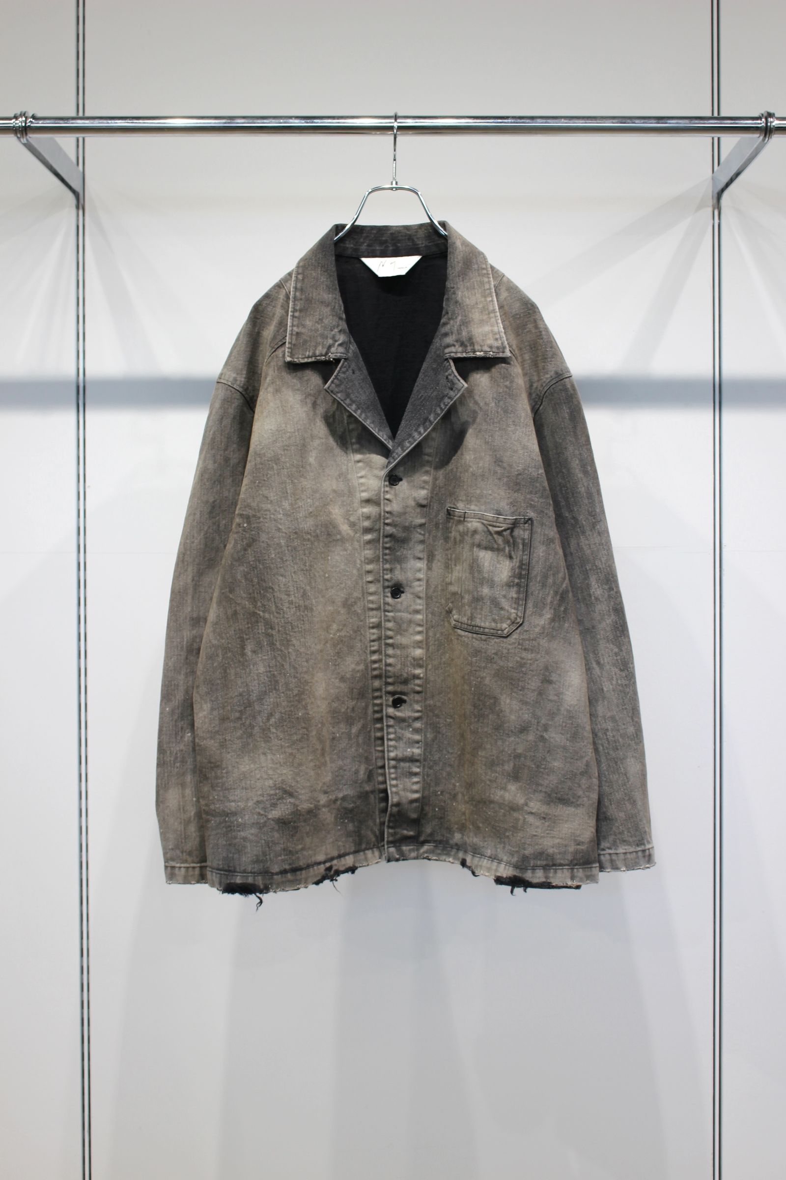 HERRINGBONE WORK SHIRT | BLACK | ワークシャツ