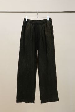 AGING LACE DOUBLE PANEL SLACKS | BLACK | スラックス