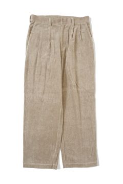 2TUCK CORDUROY PANTS/GRAYGE