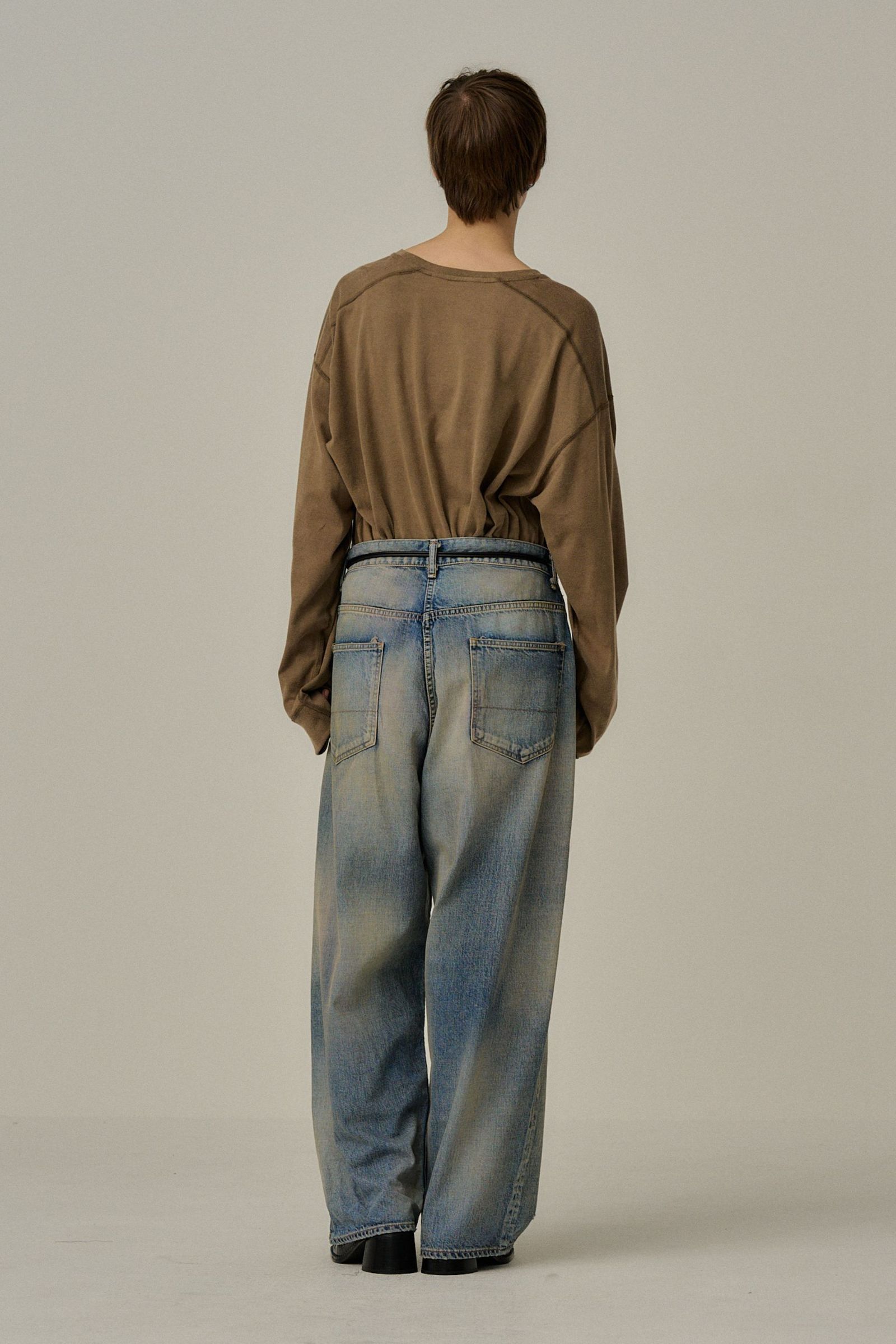 UNEVENNESS LS T-SHIRT | BROWN | カットソー