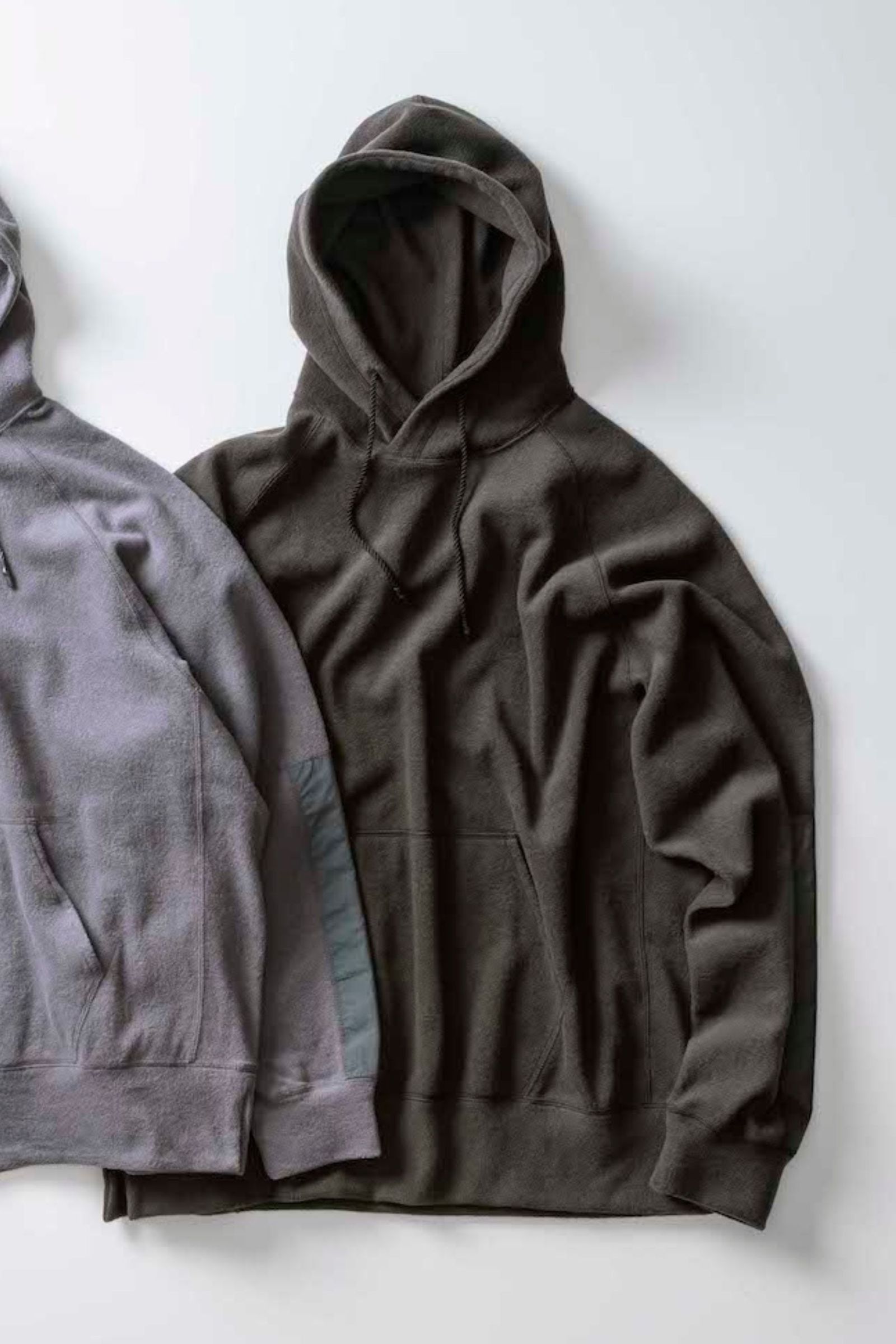 WOOL FLEECE HOODIE/GUNMETAL