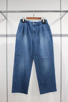 INDIGO 2TUCK WIDE EZ SLACKS-ANTIQUE-/ANTIQUE INDIGO