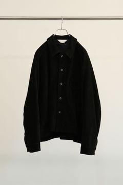 SUEDE SHORT SHIRT JACKET | BLACK | スウェードジャケット