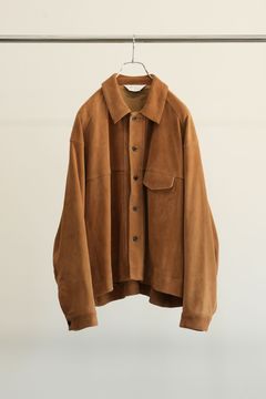 [ラスト1点] SUEDE SHORT SHIRT JACKET | BROWN | スウェードジャケット