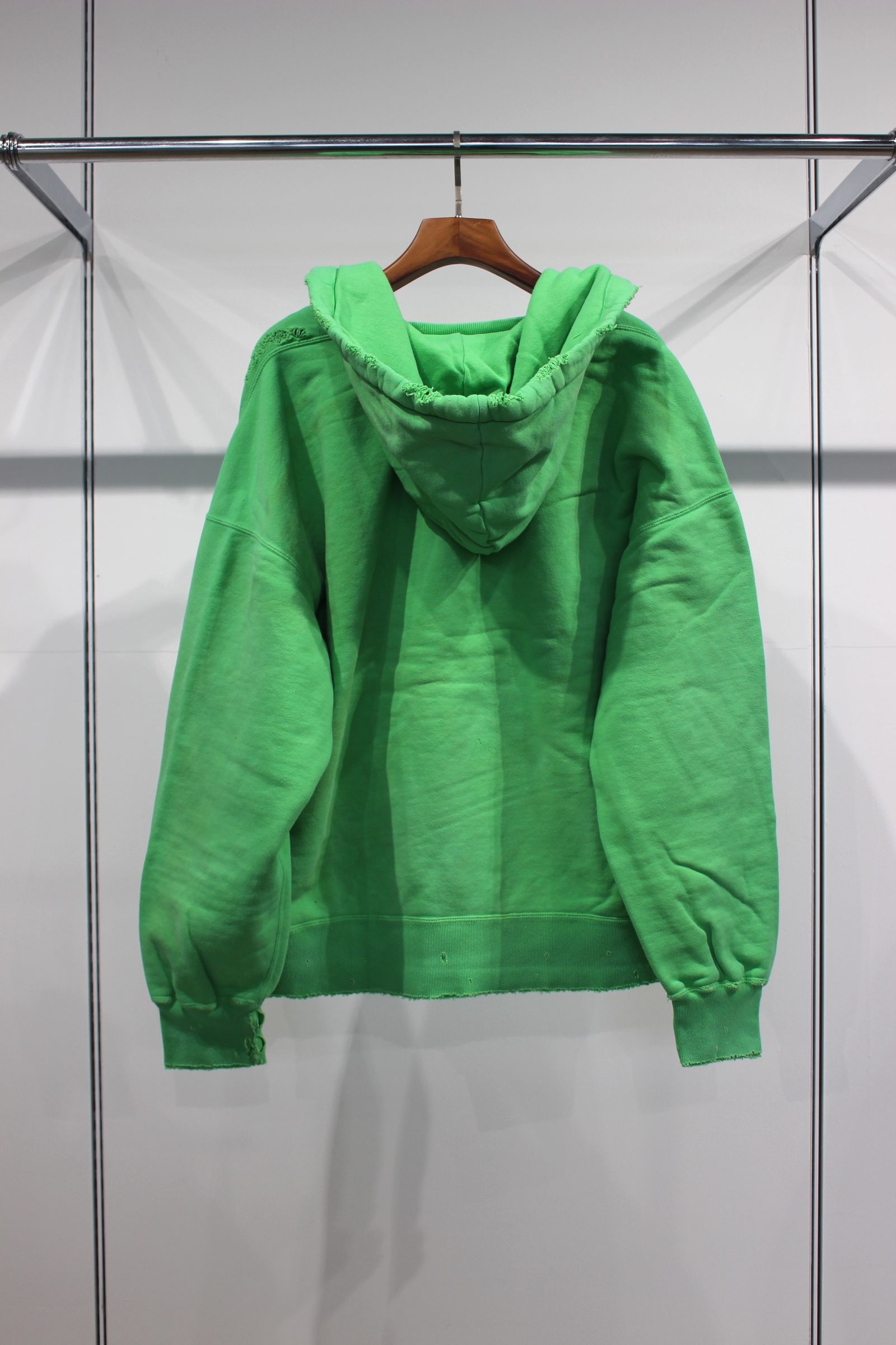 ANCELLM - DYED DAMAGE HOODIE/PISTACHIO | NapsNote