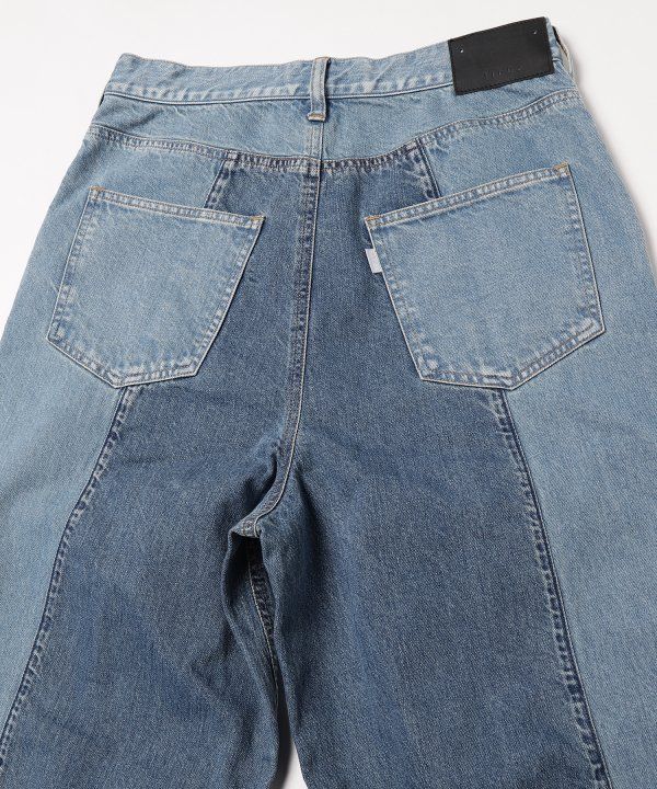SWITCHING ZIP DENIM PANTS/デニムパンツ/インディゴ