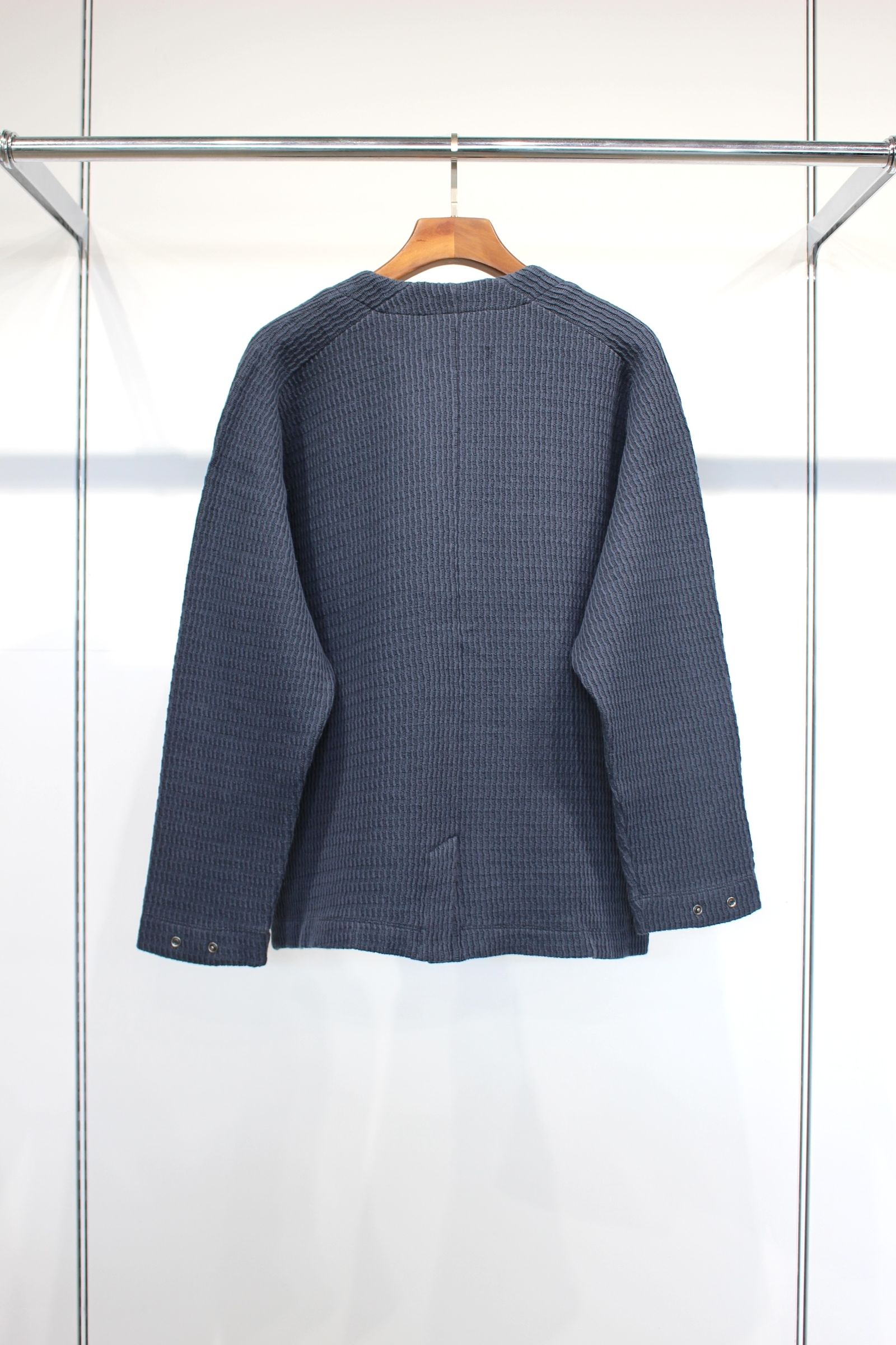 3D WAFFLE CARDIGAN | STEEL GRAY | カットソー