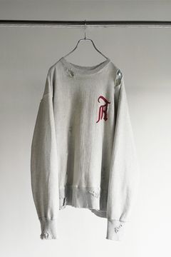 CRASH SWEAT SHIRT/HEATHER WHITE