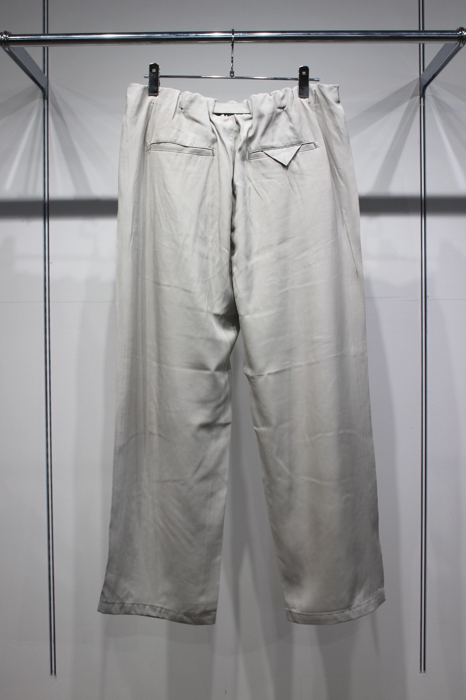 [ラスト1点] VISCOSE BELT-LESS TROUSERS | MINT | スラックス