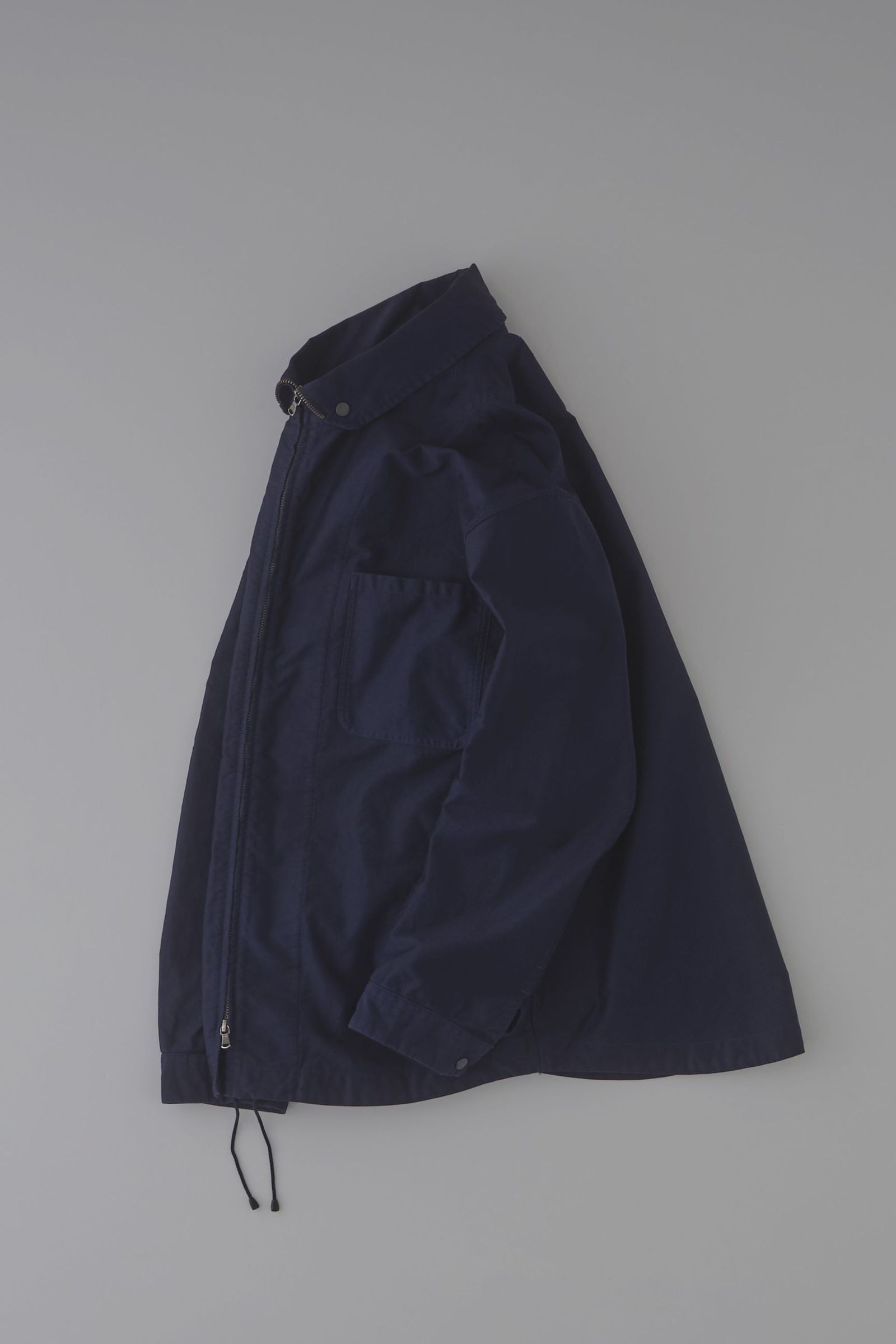 SCHMITT Zip Collar Shircket/BLACK/シャツジャケット