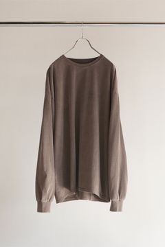 T/RESIDENCE DYED LS T-SHIRT（刺繍・プリント） | BROWN | カットソー