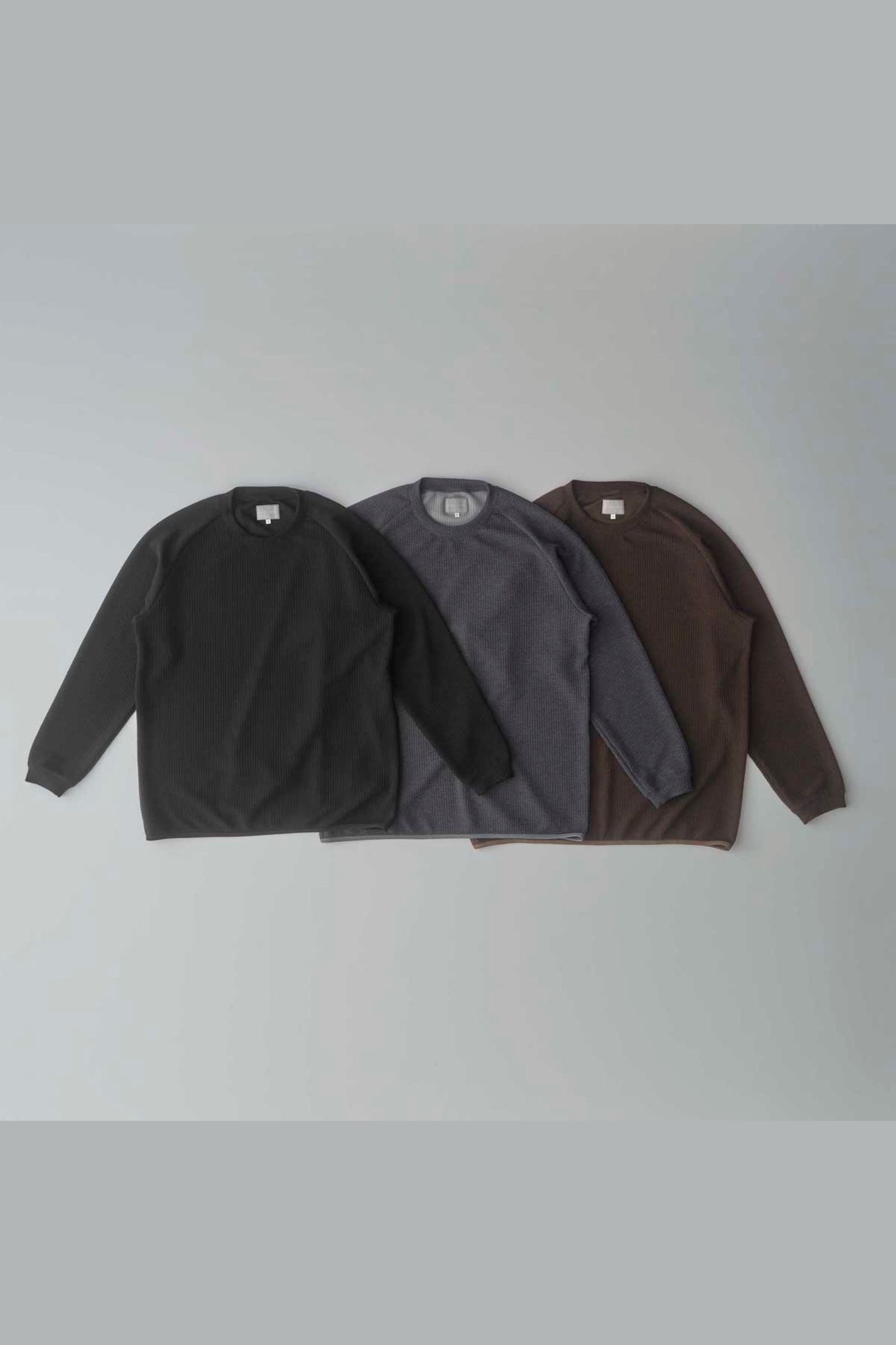 SOFT RIPPLE JERSEY L/S TEE | BROWN | カットソー