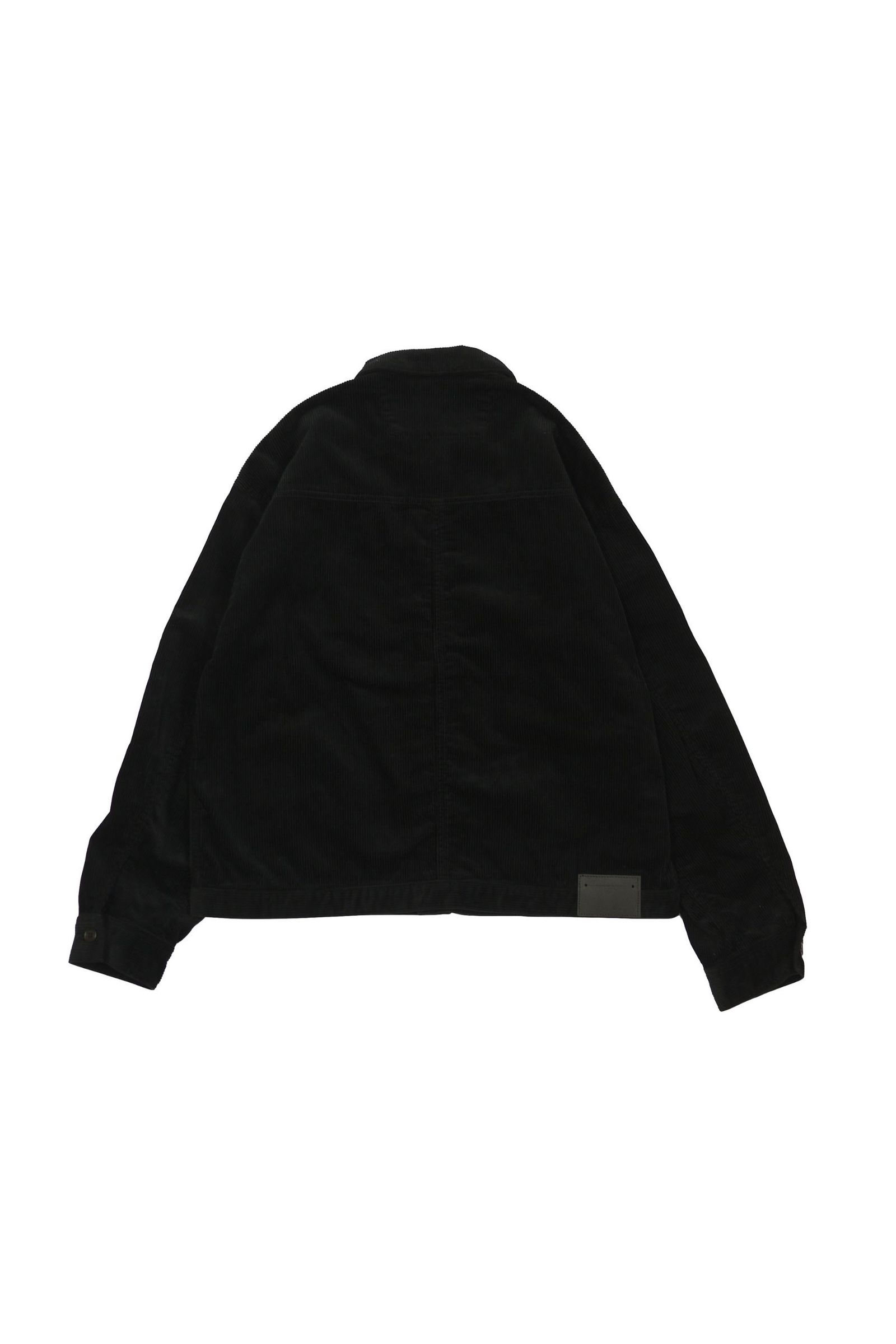 PANEL CORDUROY JACKET/BLACK