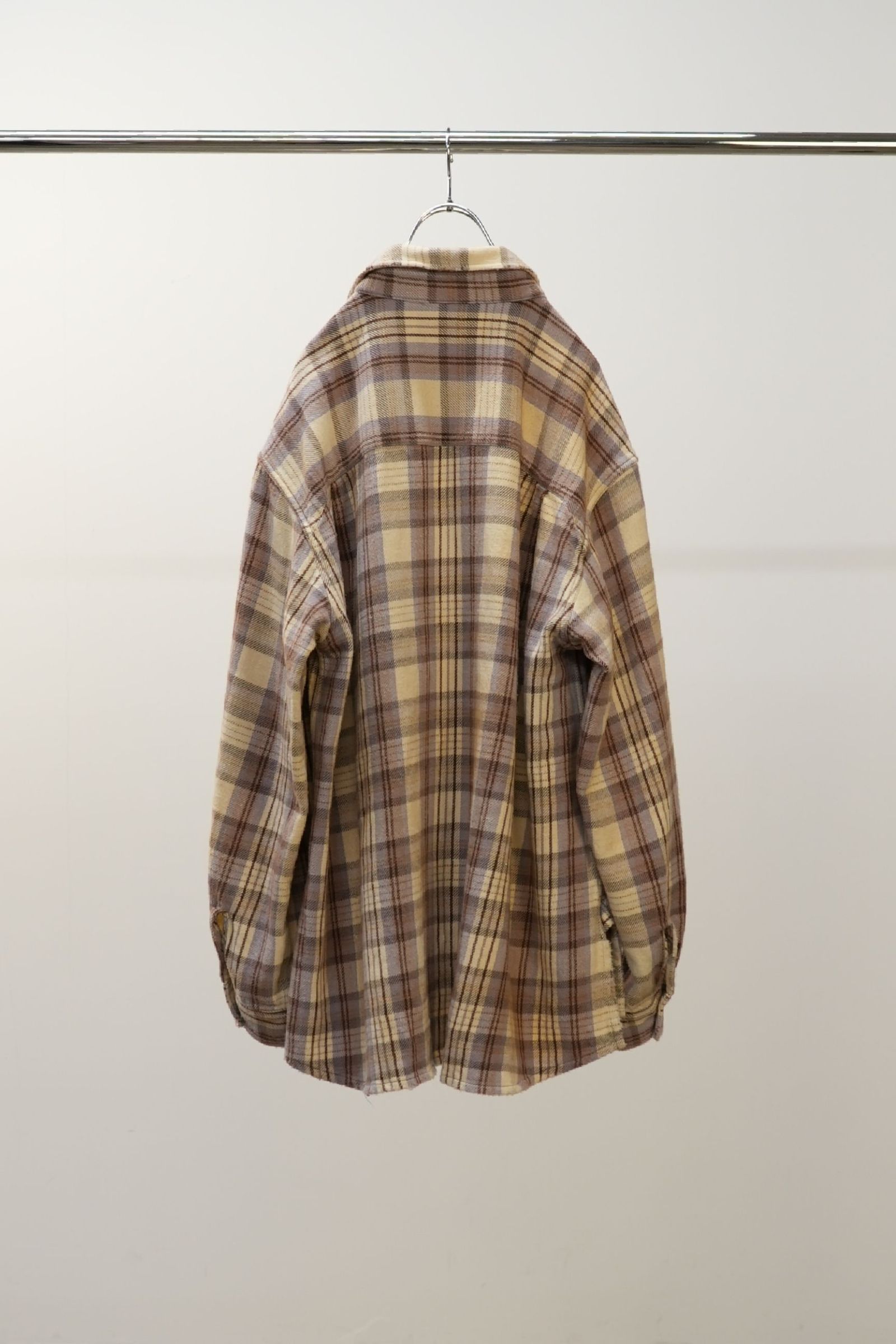 NEL CHECK OVER WORK SHIRT | IVORY | ネルシャツ