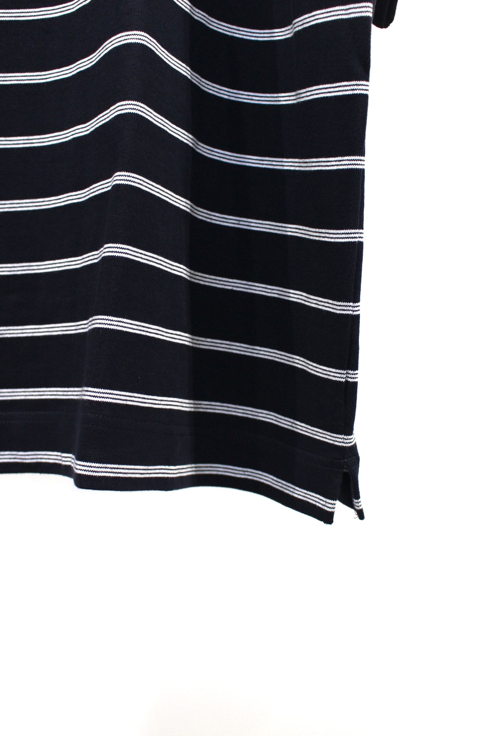 BORDER WIDE S/S TEE/D.NAVY